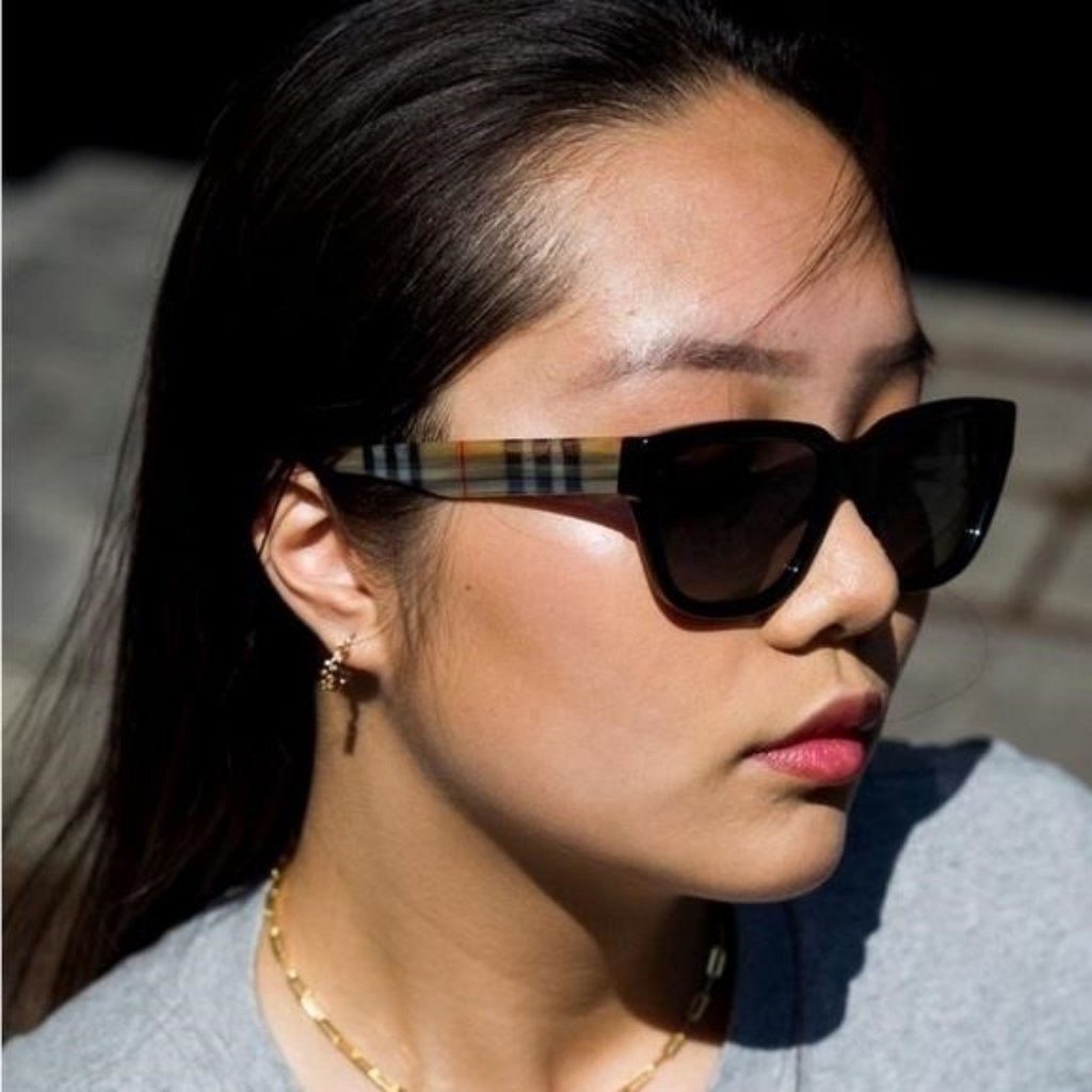 New 100% Authentic Burberry Be4277 3757/T3 Polarized Sunglasses Black Frame